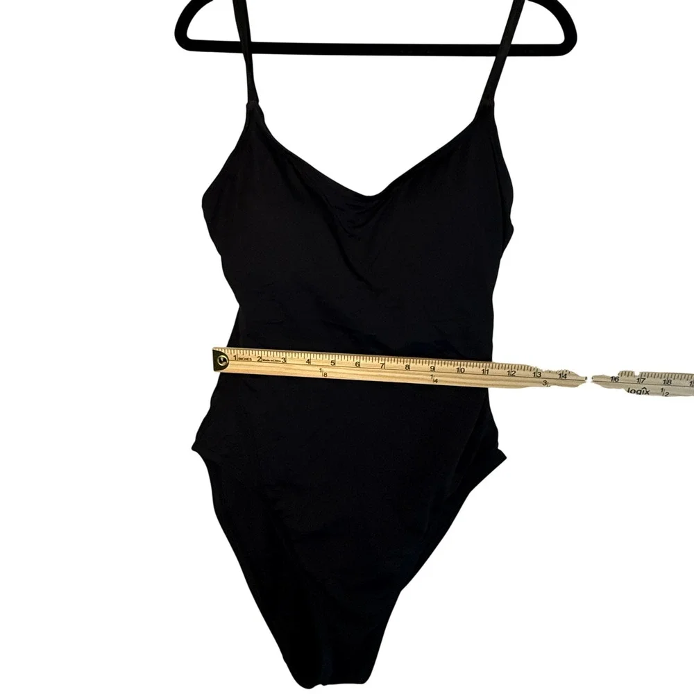 Andie Swim The Amalfi One Piece Swimsuit Women S Black Ruched V Neck